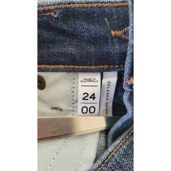 Women's Loft Relaxed Skinny Medium Dark Wash Jeans - Picture 4 of 5